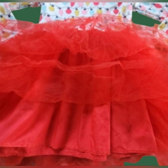 MILA & ROSE MERRY & BRIGHT RED BODICE TOP W/A CHIFFON TUTU SKIRT DRESS SZ. 4T - Picture 3 of 4
